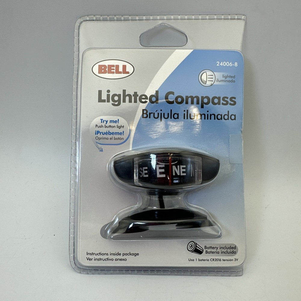 Bell 24006-8 Dashboard Lighted Compass - New Open Package-
