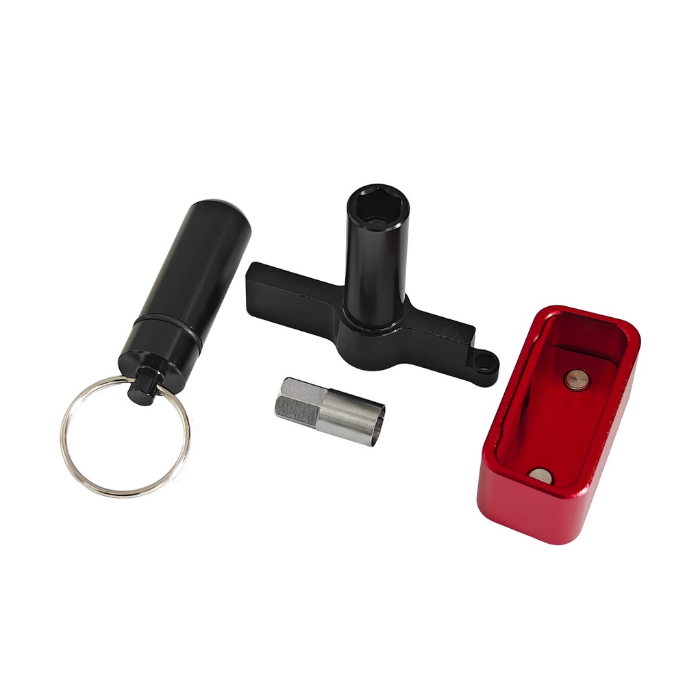 OBD2 Port Lock Anti-Theft Device Red Chrome Security Tool