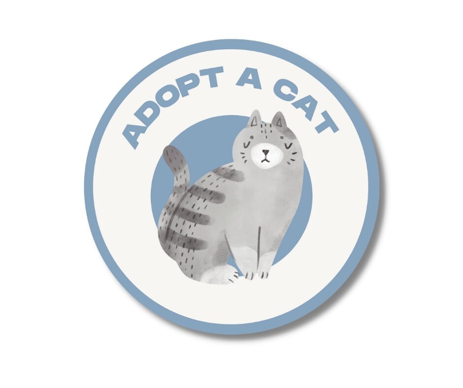Adopt a Cat Vinyl Decal