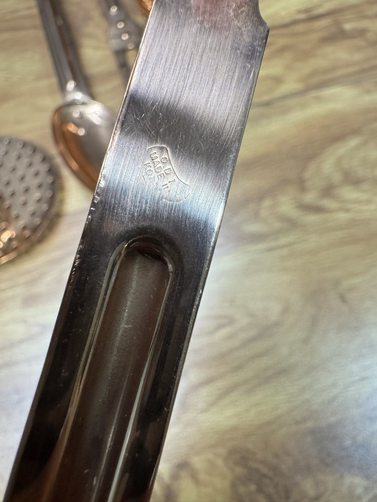 Old Dutch International (ODI) Solid Copper Kitchen Utensils- 7 Pc Made In Korea
