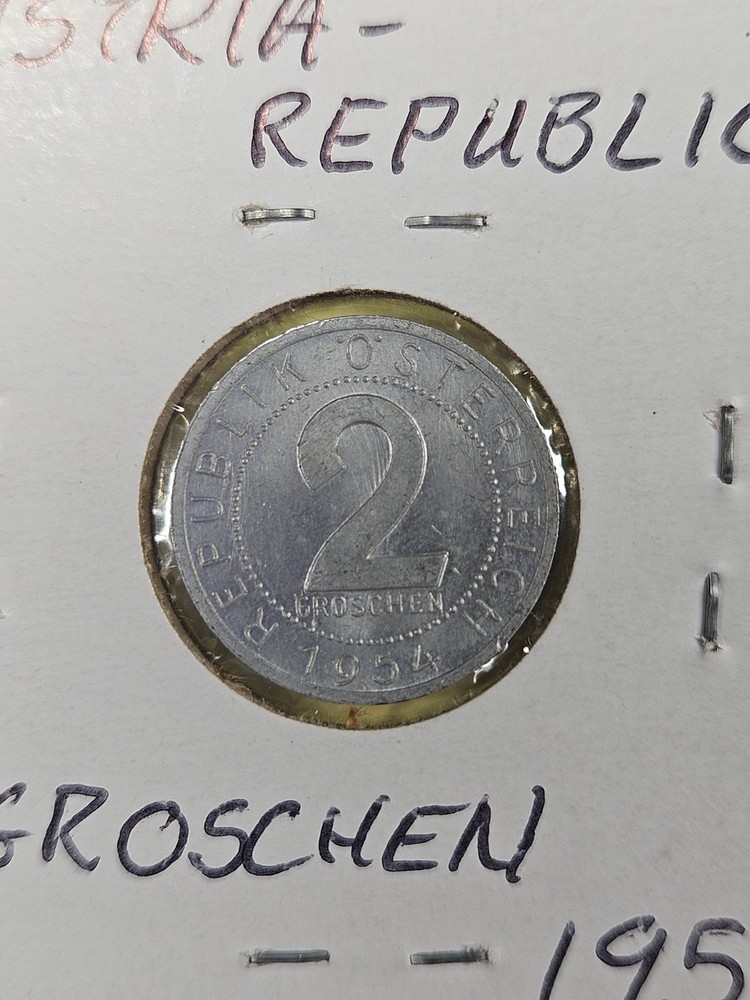 COINS - AUSTRIA - 2 GROSCHEN 1954