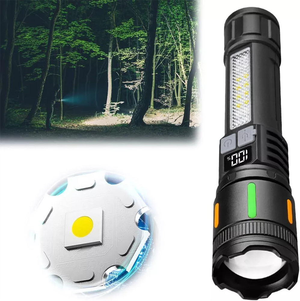 2x 99000000 Lumens Super Bright LED Tactical Flashlight Rechargeable Work Light