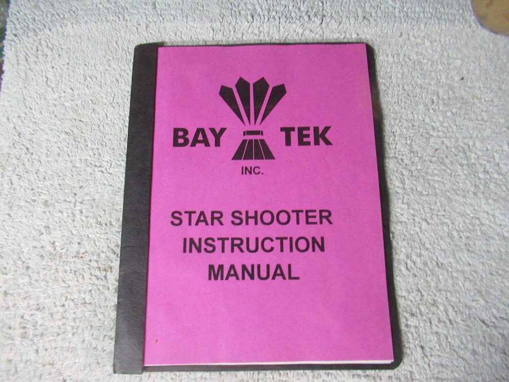 STAR SHOOTER BAY  TEK     arcade game manual