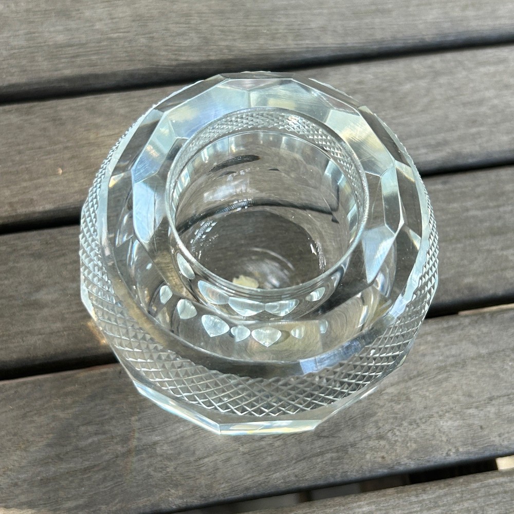  Thomas Webb & Son Crystal Faceted Matchstrike
