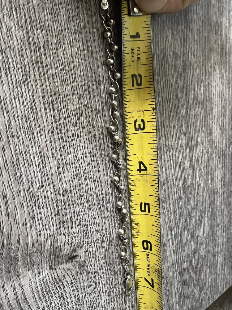 Italian Sterling Silver Interlocking Link Bracelet - 925 Silver