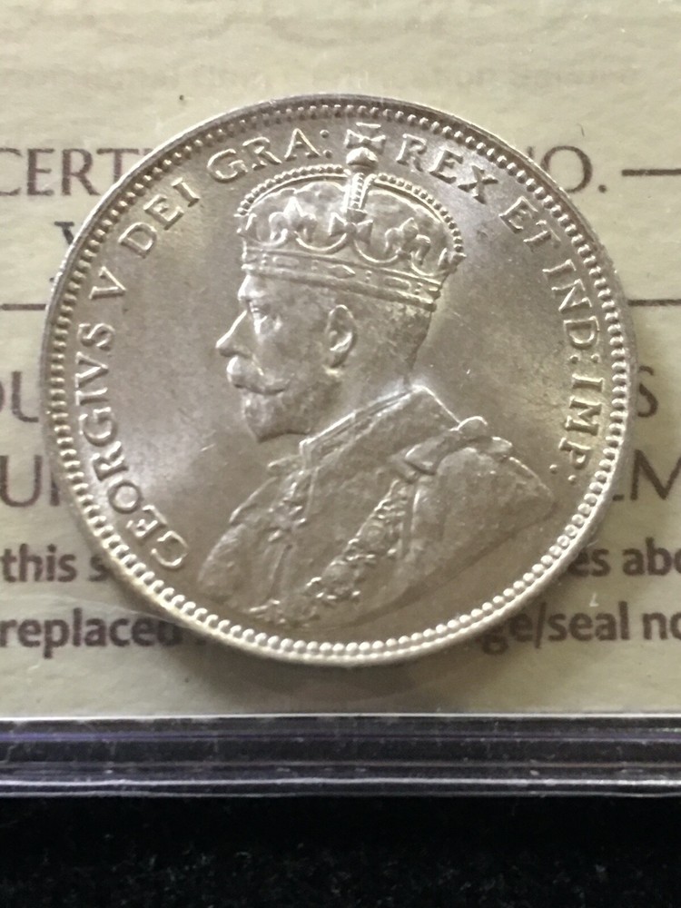 1912 ICCS Graded Newfoundland, ¢20 Twenty Cent, **MS-63**