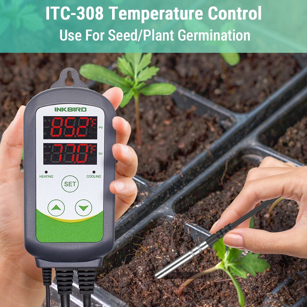 Inkbird Temperature Controller Thermostat ITC-308 Refrigerator Brewing Heating