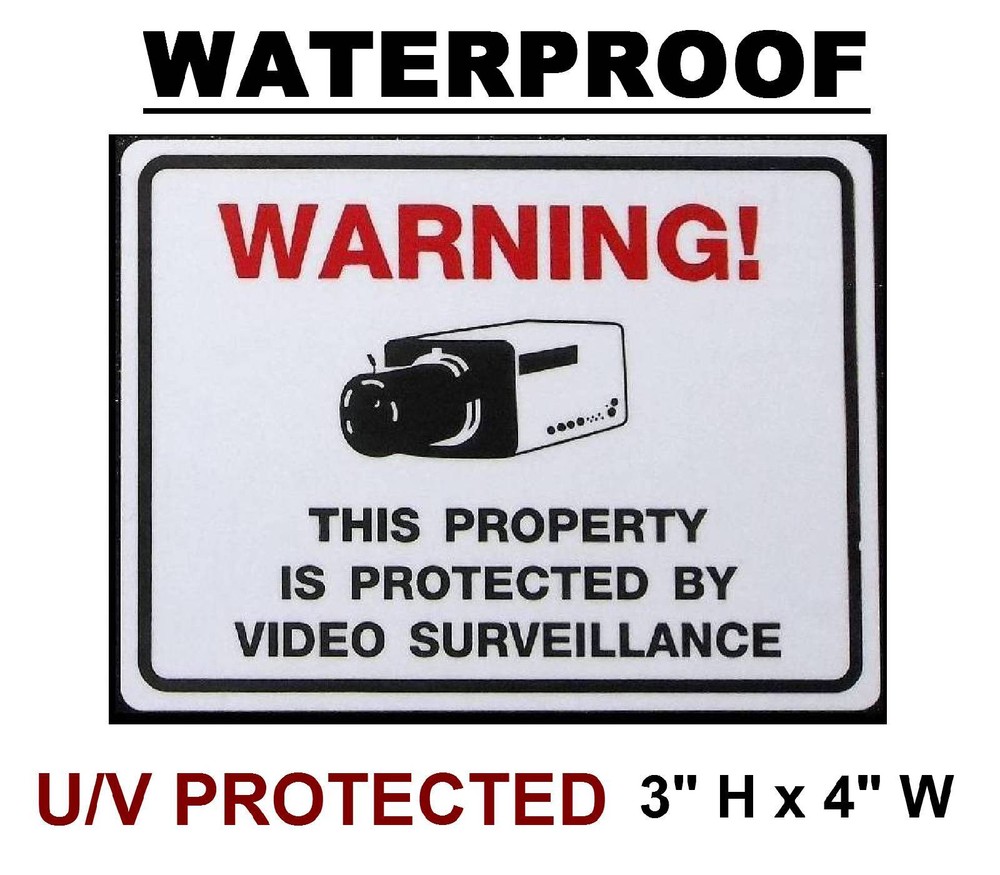BLUE BRINKS HOME SECURITY ALARM SYSTEM WARNING STICKER+CAMERAS IN USE DECALS NEW