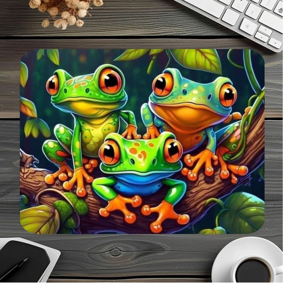 Trio of Frogs Mouse Pad