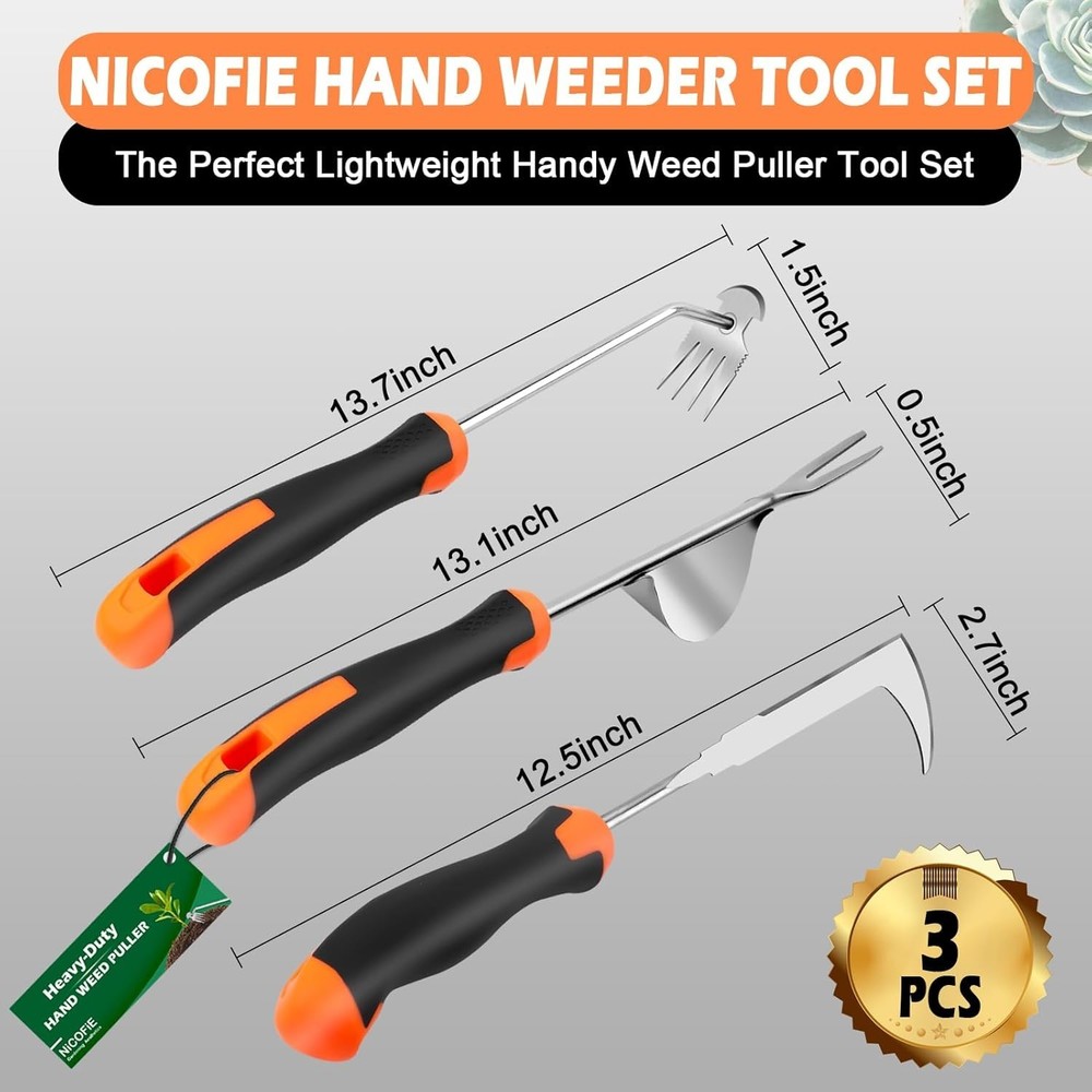 2026 Hand Tool, Rubber Handle Manual Puller Tool, Uprooting Weeding Tools, Cr...