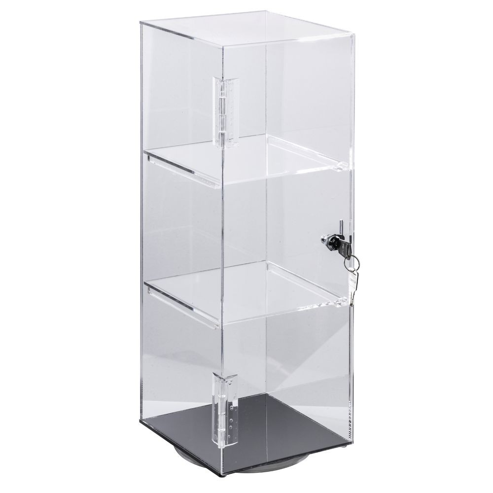 Rotating Clear Acrylic Showcase with Lock