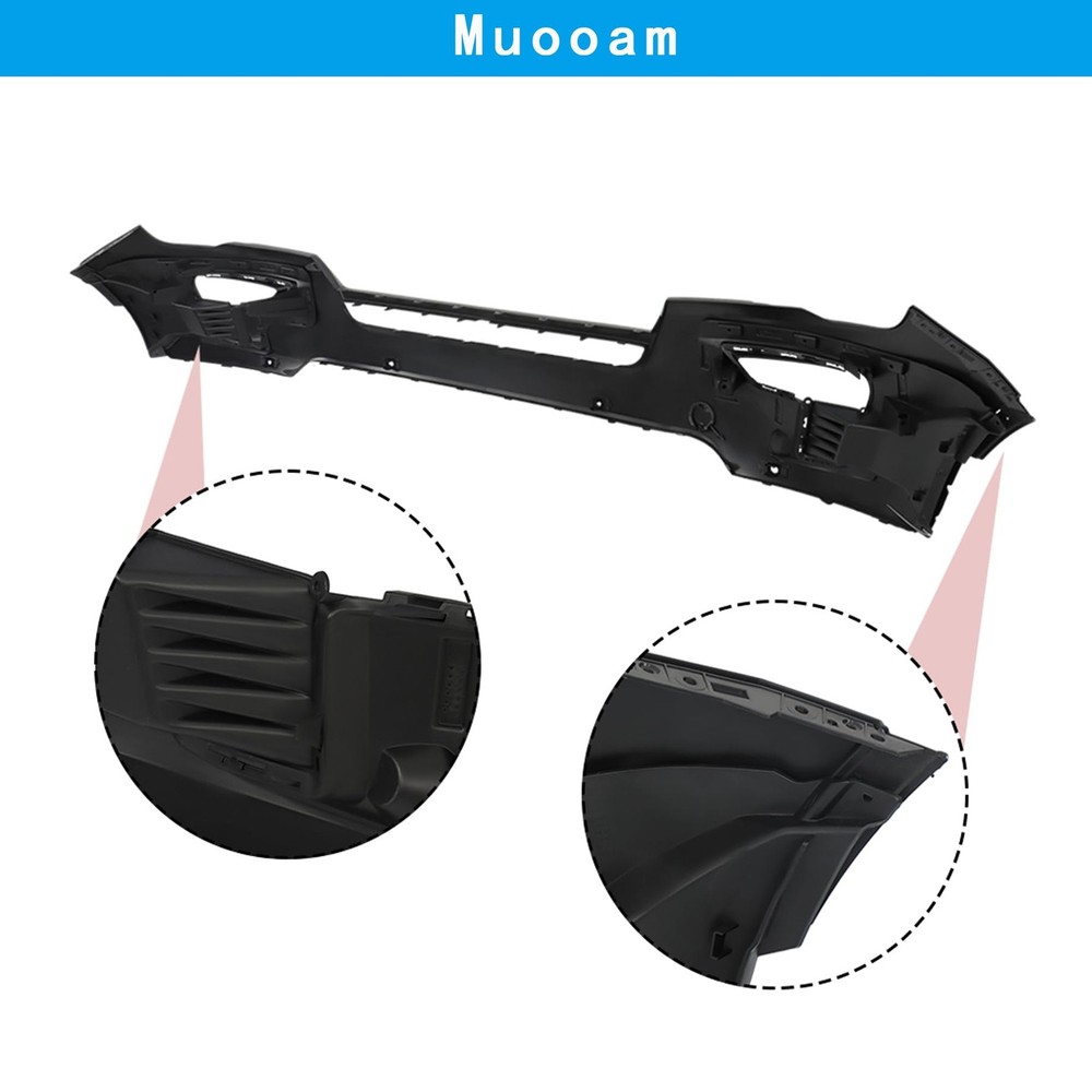 Front Bumper Cover Black Plastic with 4 Sensor Hole Explorer 2018-2019