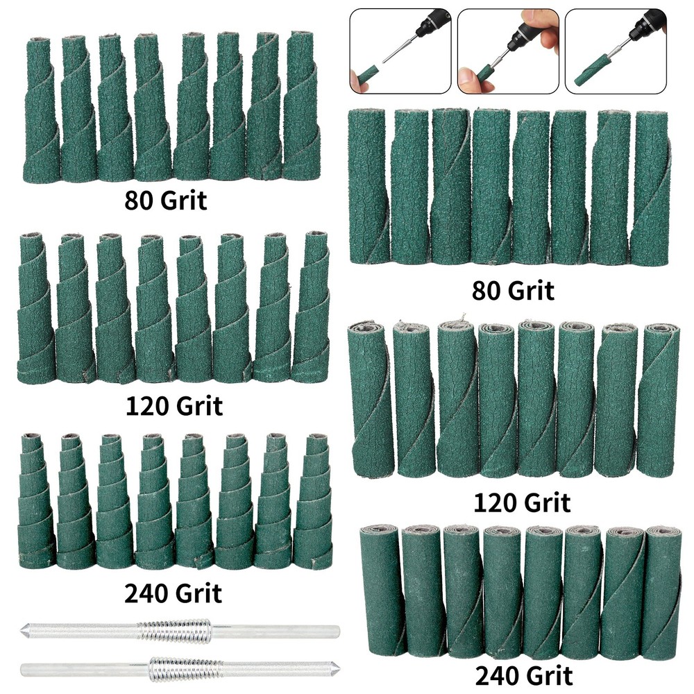 50PCS Sanding Cone Cartridge Rolls Port Polish Engine Work Tool Zirconia Alumina