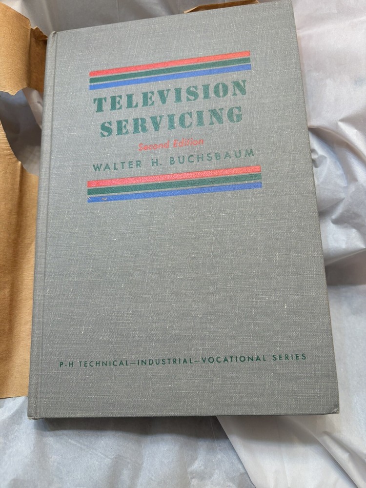 TELEVISION SERVICING BY W. H. BUCHSBAUM. 1954 Receipt Original Box