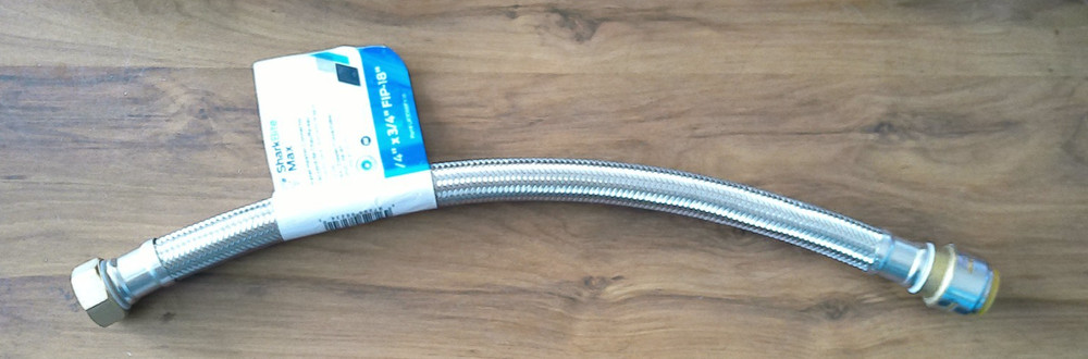 SharkBite Max UR3088FX18 Braided Flexible Water Heater Connector 3/4"x3/4"FIP-18