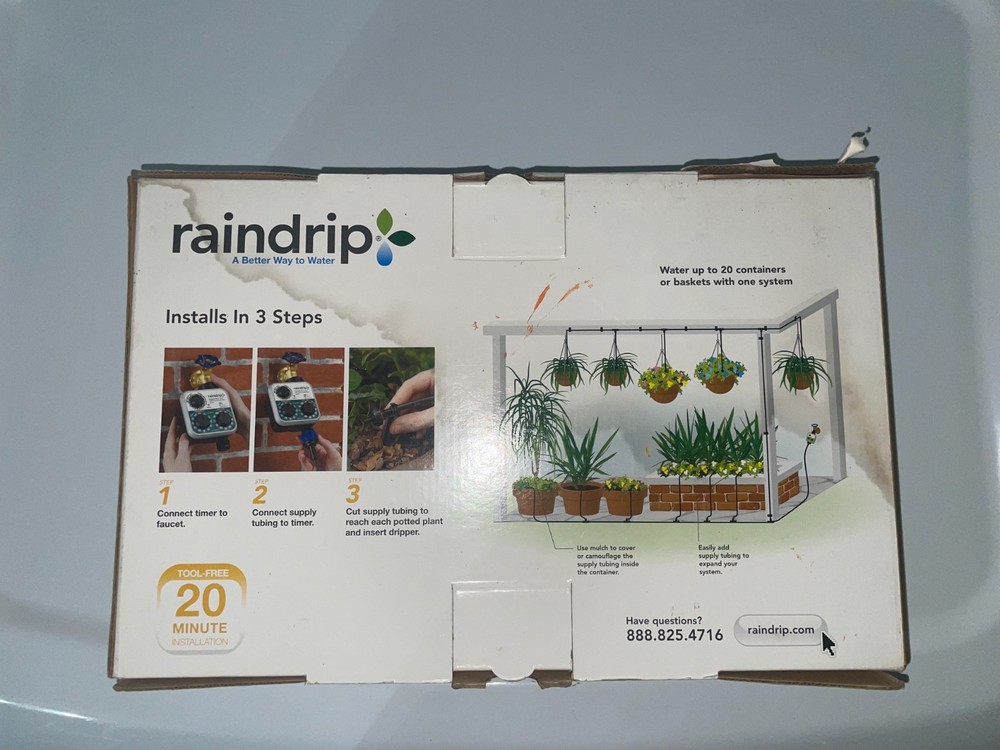 Raindrip R560DP Automatic Watering Kit for Container and Hanging Baskets, Wat...