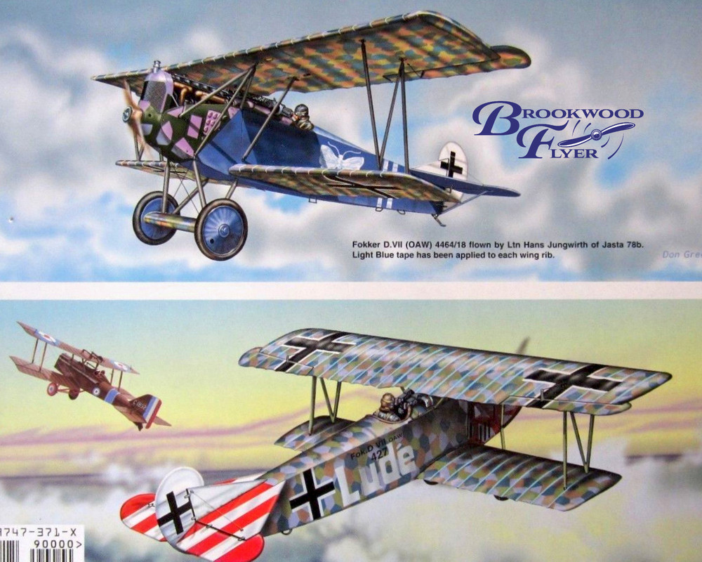 FOKKER D-7 Sterling Supporting Documents for Building a Model Airplane