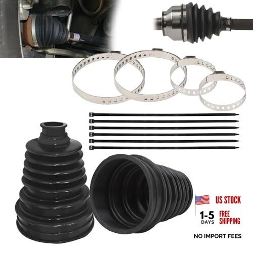 2x CV Boot Repair Kit Engineer Split CV Joint Boot Clamp Kit Rubber Universal