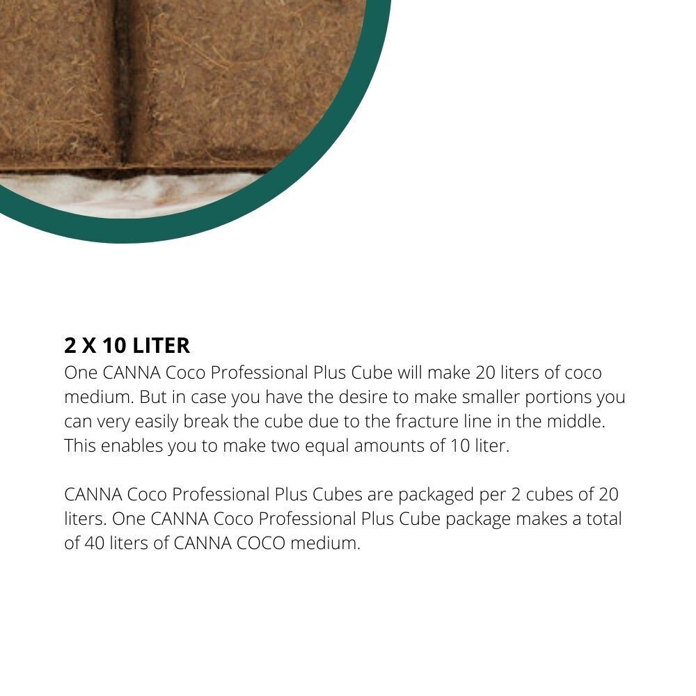 CANNA COCO PROFESSIONAL PLUS CUBE 40L HYDROPONICS GROWING MEDIUM GROW PLANTS