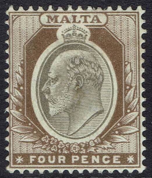 MALTA 1903 KEVII 4D WMK CROWN CA