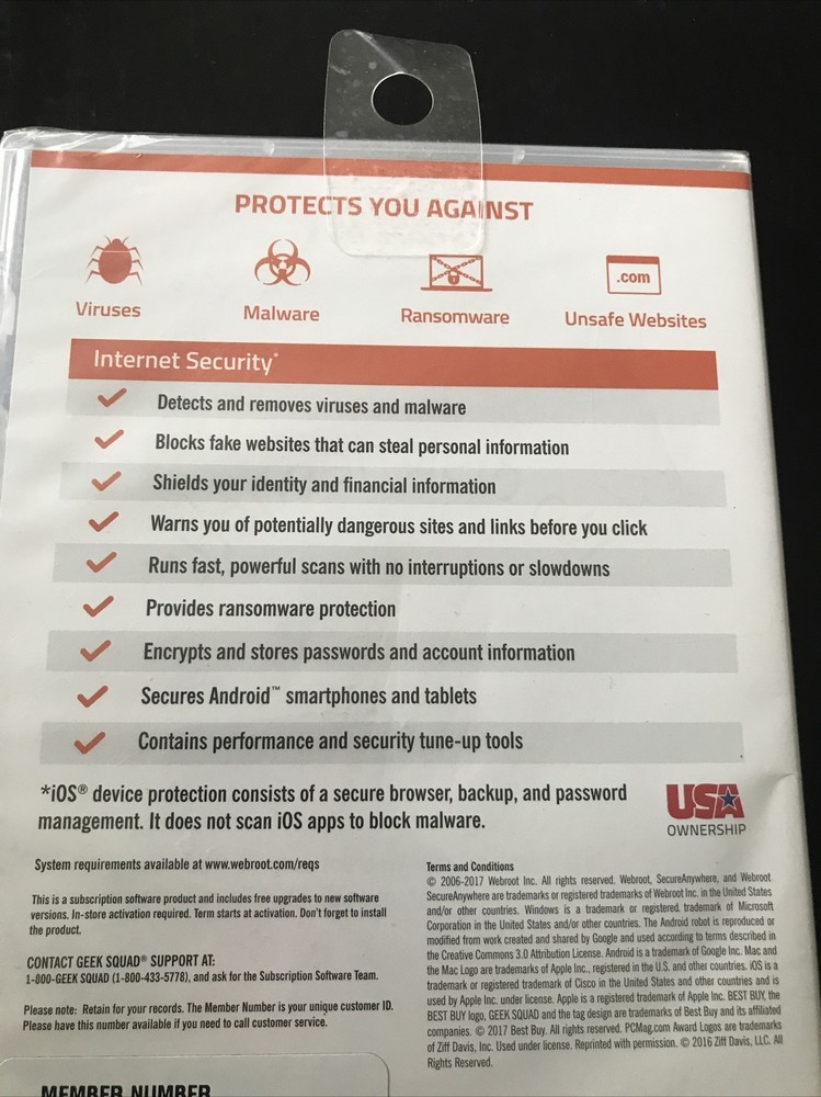 Webroot SecureAnywhere Internet Security - Full Version for Windows & Mac...