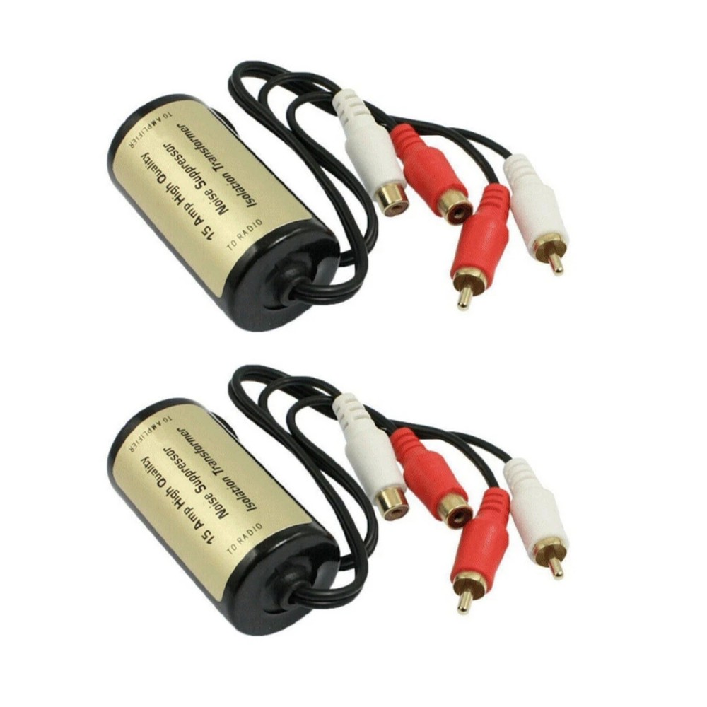 Noise Isolator RCA Filter for Ground Loop Suppression in Car Audio System Setup