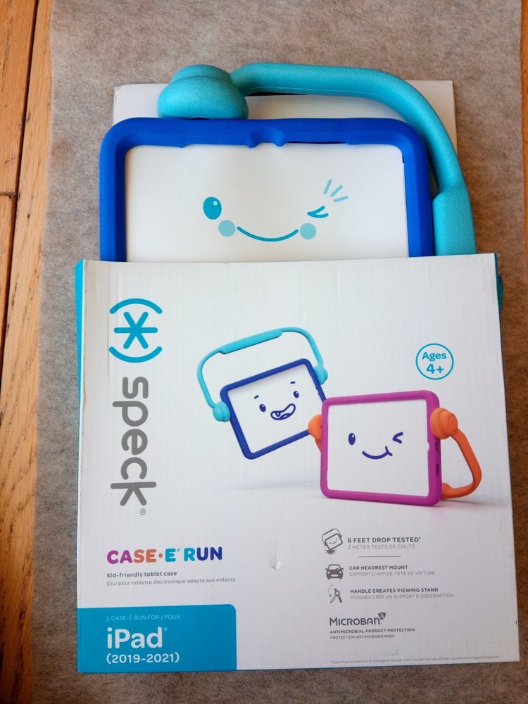 Speck Case-E Run Kid Friendly Table Case For Apple iPad 2019-2021 - Blue