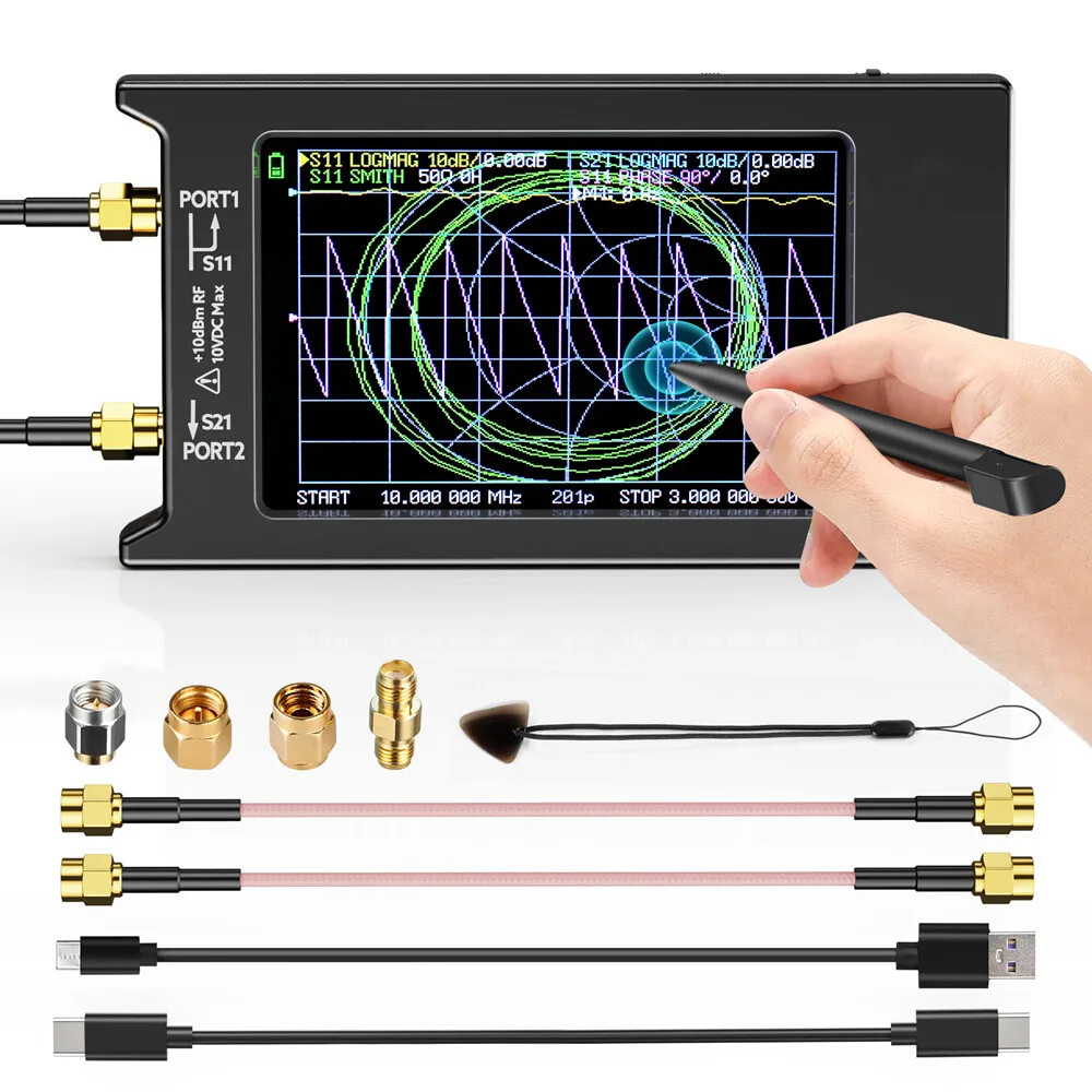 New 4inch Vector Network Analyzer Antenna Analyzer Version 4.3 with SD Card Slot
