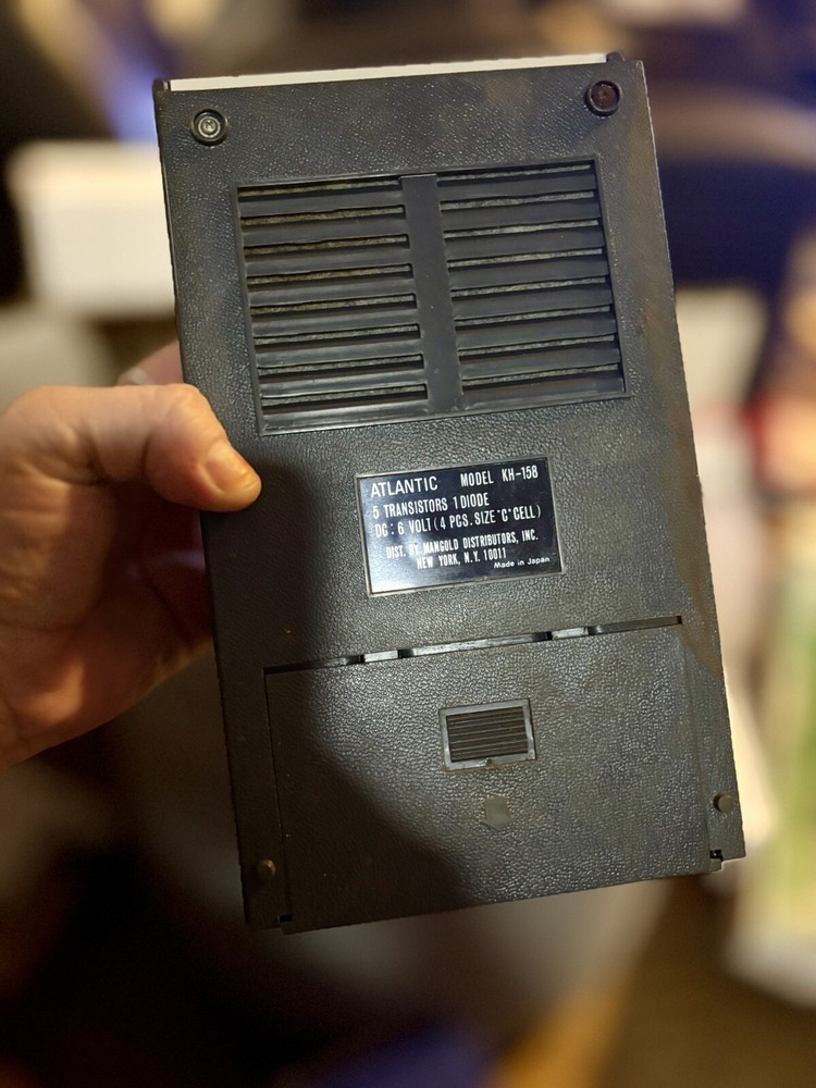 Atlantic Solid State Cassette Tape Recorder model KH-158 + Microphone, UNTESTED