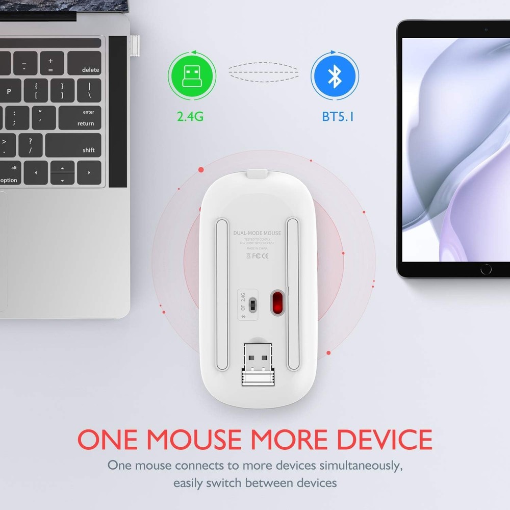 Wireless Bluetooth Mouse for MacBook Air/Mac/Pro/Laptop/Computer/PC,Rechargea...