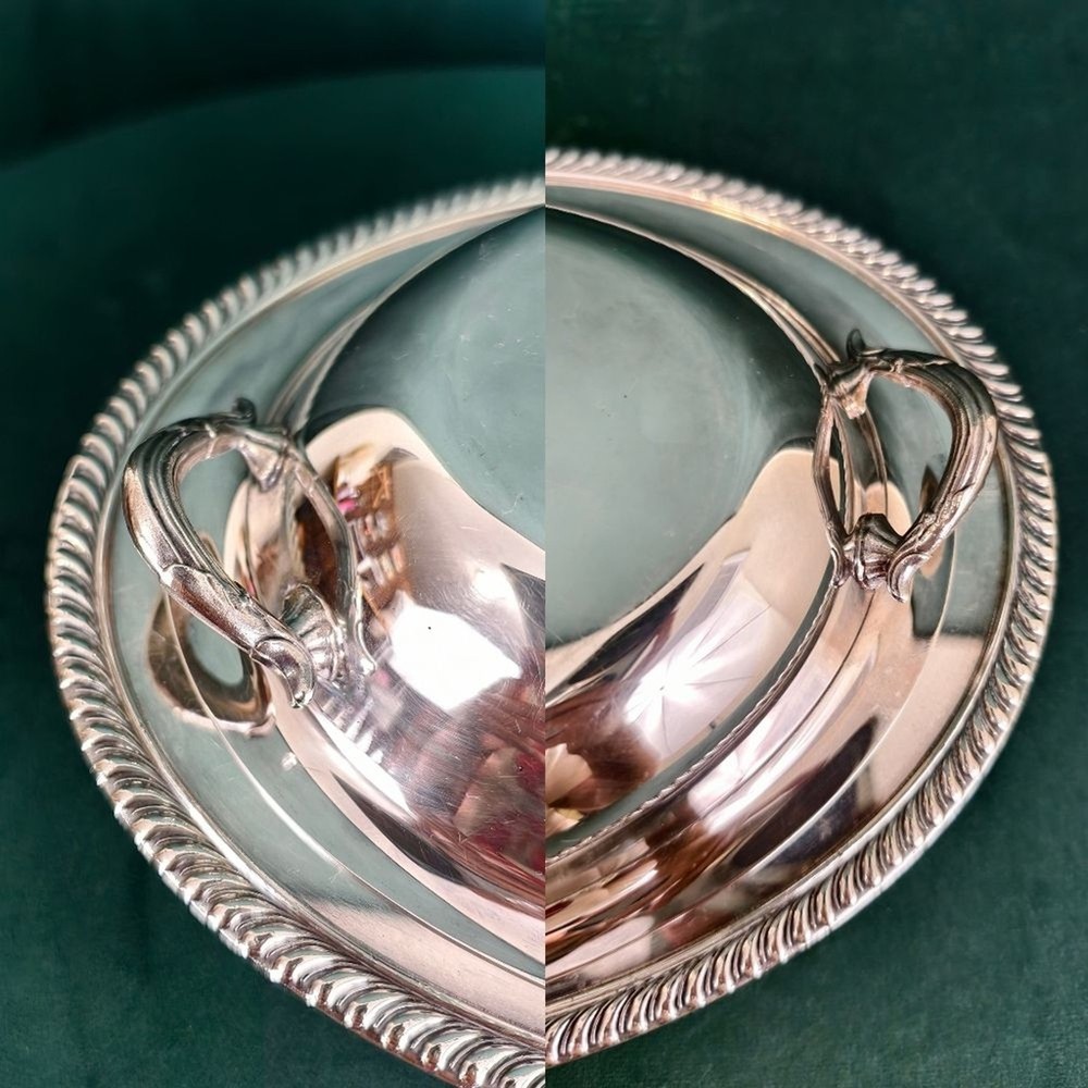 Vintage Oneida Silver Plated Serving Dish with Lid