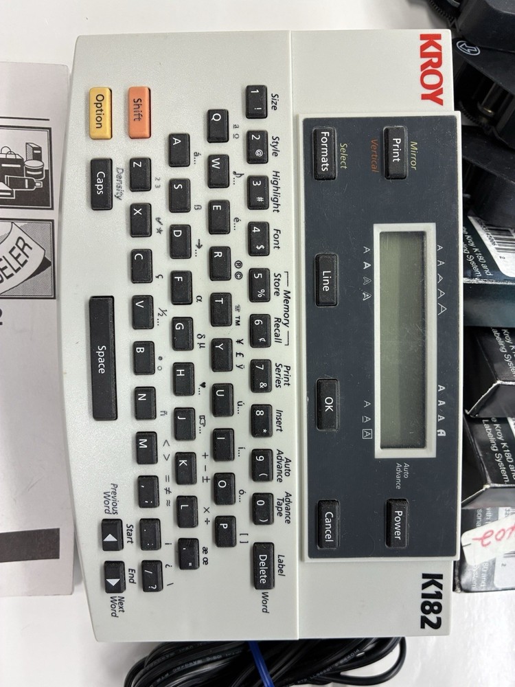 Kroy K182 Label Maker Bundle With Cartridges