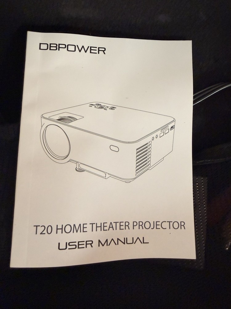 DBPOWER Mini Projector T20 w/ Remote, Case, HDMI – Tested Working
