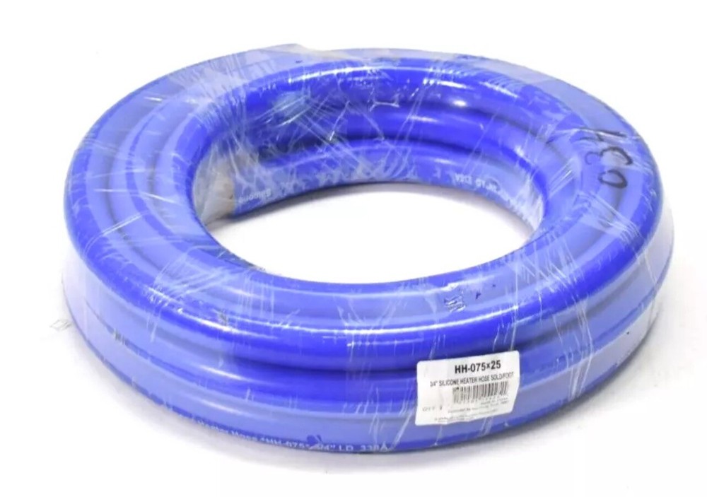 1/2” Silicone Heater Hose 25 Foot Roll  50 PSI Blue Replacement Cable