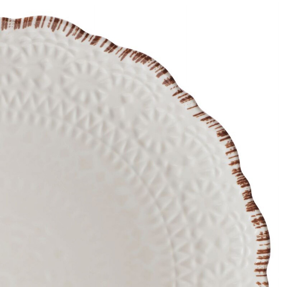 Chateau White Dinnerware Set 12 Piece Melamine Shatterproof Kitchen Set