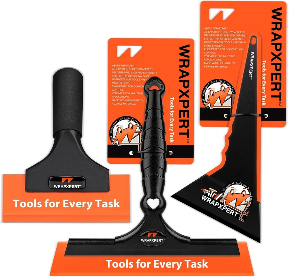 Window Tint Tools Kit, 3-Step Professional Window Tint Squeegee Set for
