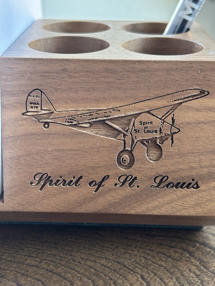 Solid Walnut Desk Caddy Spirit Of St. Louis