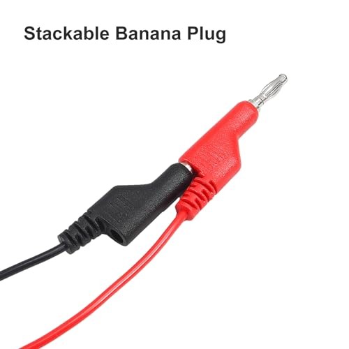 5Pcs Wire Test Lead 4mm Stackable Banana Plug Wire Banana Plug to Test Hook