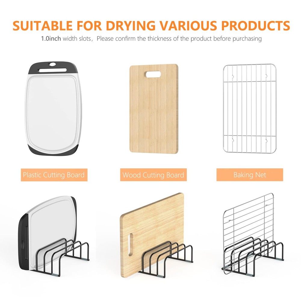 KORRTFID Cutting Board Storage Rack, Compact Cutting Board Organizer, Choppin...