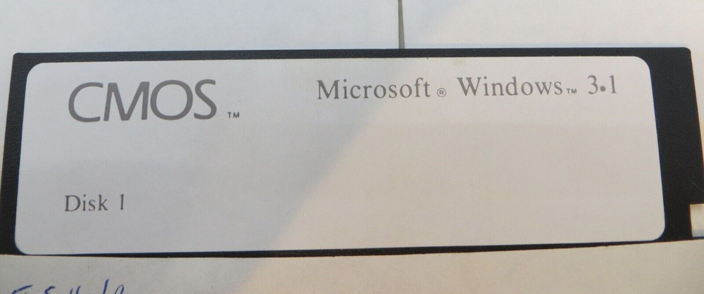 5.25" Floppy Disk MICROSOFT WINDOWS 3.1 vintage computer CMOS 7 discs