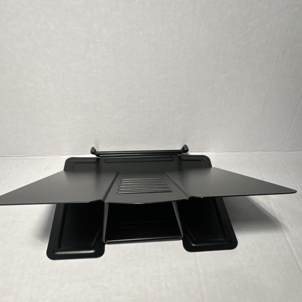 Black Metal Adjustable Foldable Hands Free Rectangle Book Stand