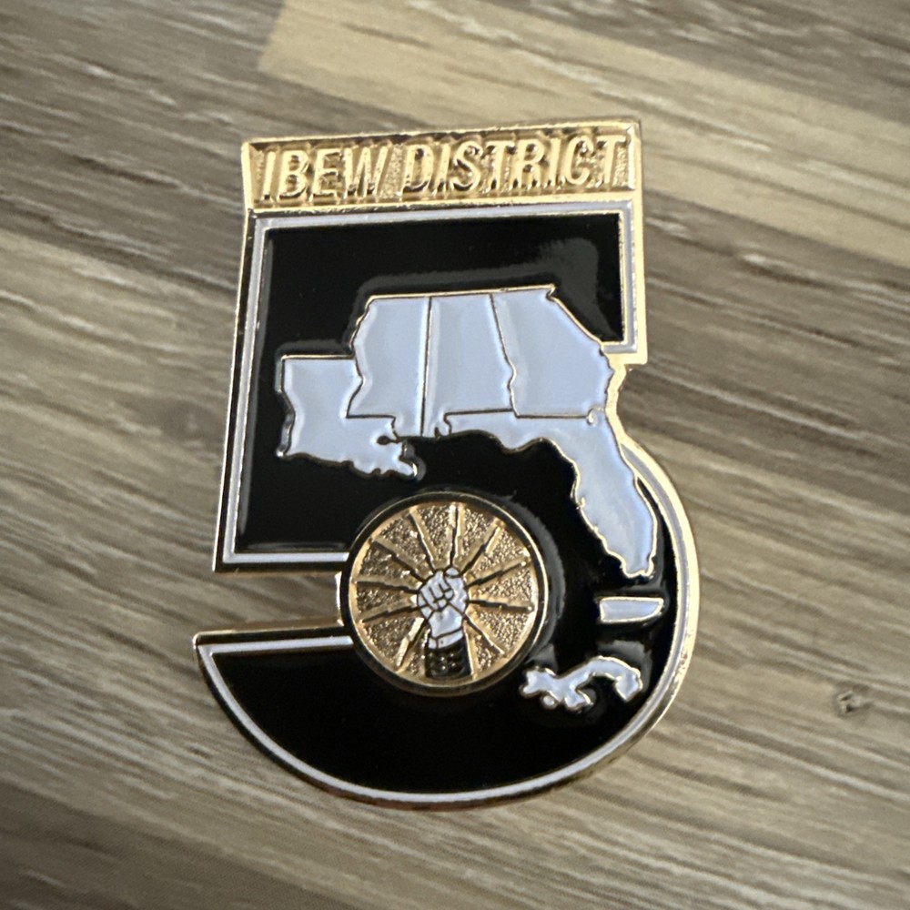 IBEW Lapel pin 5th District - Large