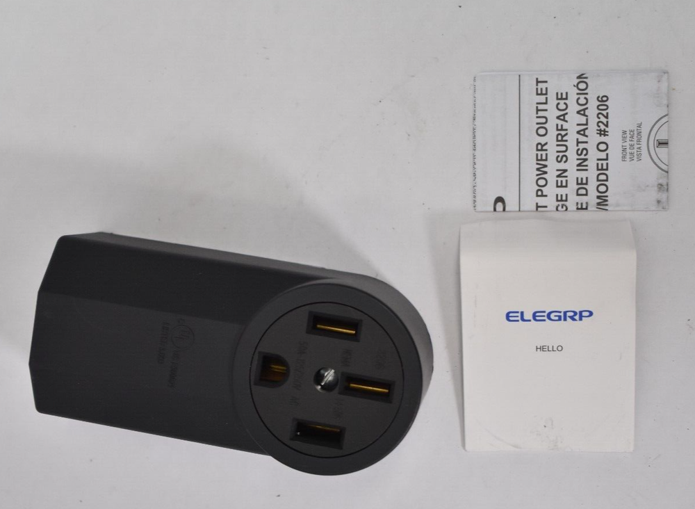 Elegrp Surface Mount Power Outlet 3 Pole 4 Wire Grounding Tool Surface Mount