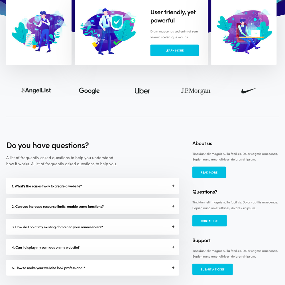 Hosting Service Website Design with Free VPS Web Hosting and Installation