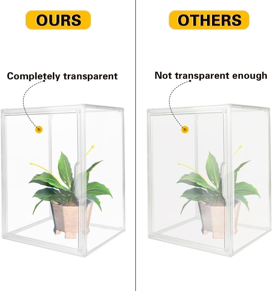 Stackable Transparent Display Cases - Perfect for Collectibles & Shoes, 3 Count