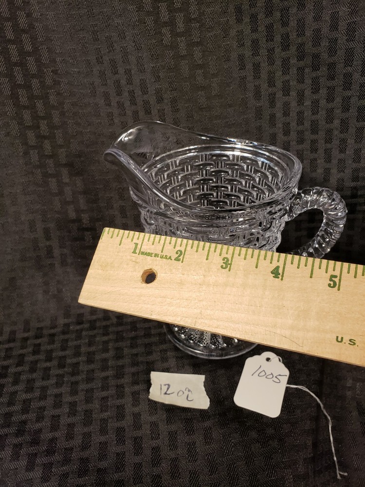12 oz. Pitcher -Weave Design- Indiana Glass