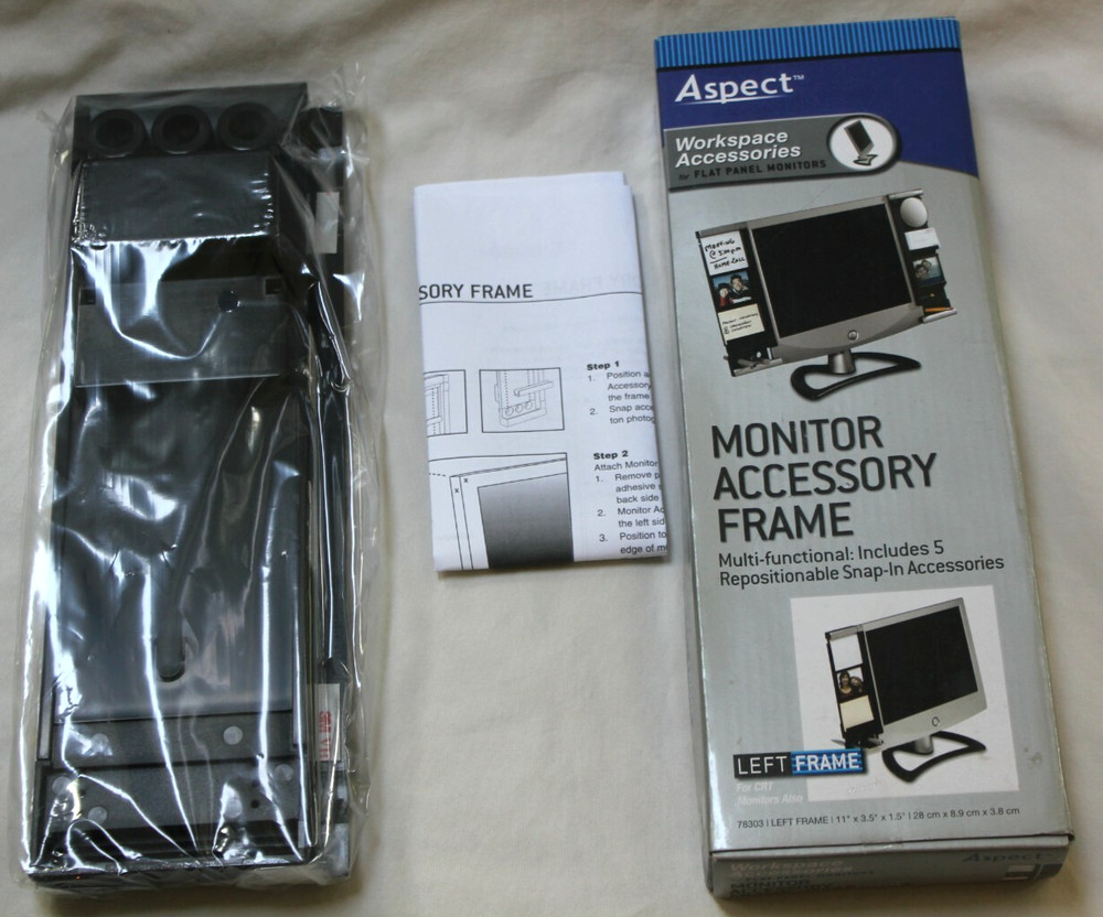Monitor Mount Document Clip Computer Accessory Frame mirror note holder card vtg