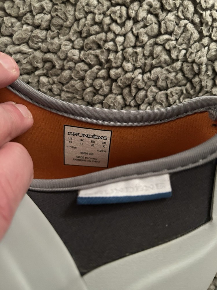 GRUNDENS DECK-BOSS ANKLE BOOTS GREY -SIZE 13