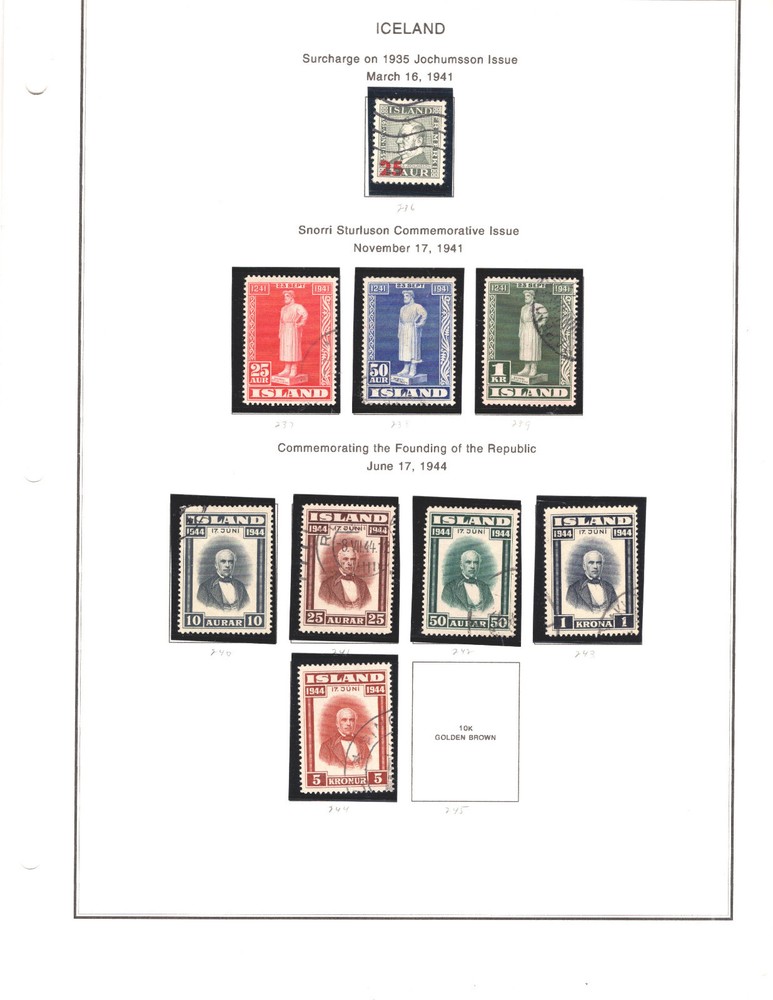 Iceland nice  lot  on  pages