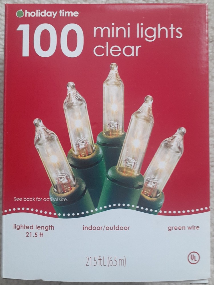 NIB Holiday Time 100 Clear Mini Light Set